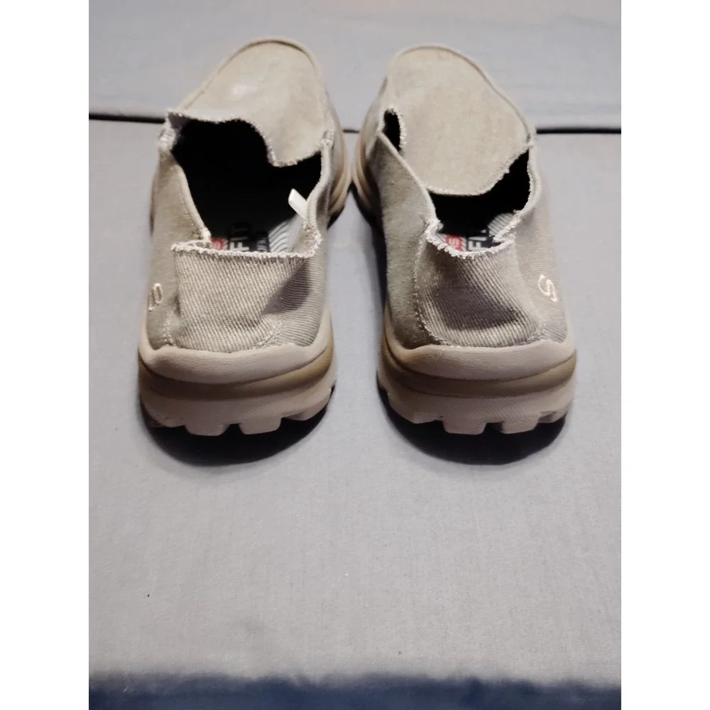 Skechers Relaxed Fit Shoe Men 9 Khaki Resort Walking Hands Free Boat Memory Foam
